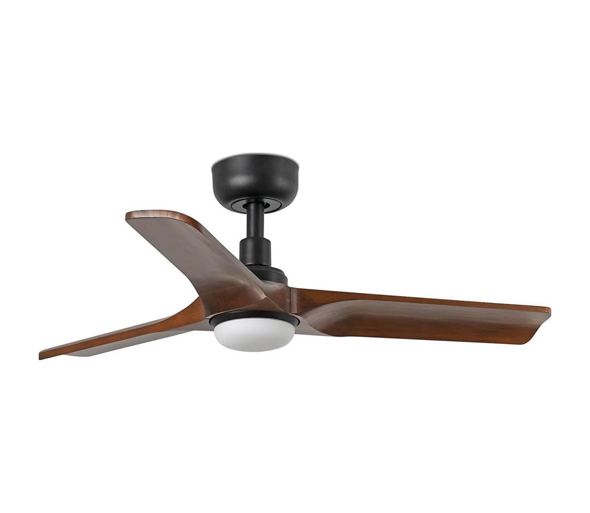 FARO Barcelona FARO 33806WT-1TW - LED Stm. vent. HEYWOOD S 10W/230V drevo/čierna pr. 90 cm WT+DO