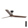 FARO 33809-1TW - Stmievateľný LED ventilátor HEYWOOD LED/10W/230V 2700/3000/4000K priemer 132 cm + diaľkové ovládanie