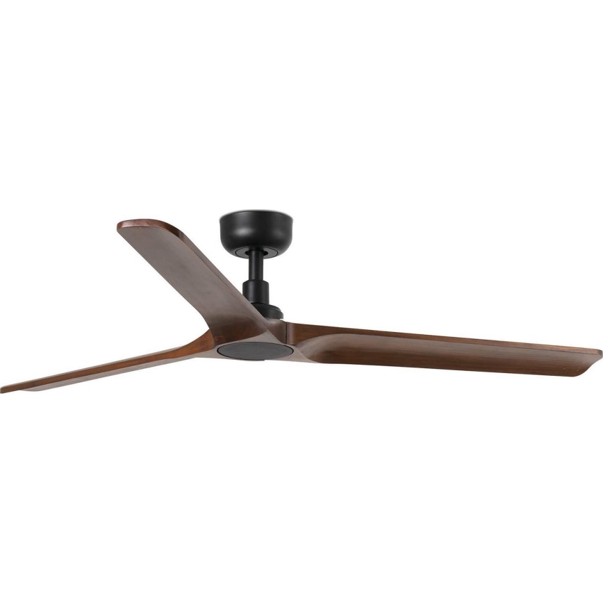 FARO 33809WT - Stropný ventilátor HEYWOOD L drevo/čierna pr. 132 cm Wi-Fi Tuya + diaľkové ovládanie