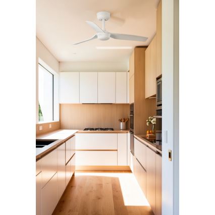 FARO 33820WP - Stropný ventilátor MINI PUNT S biela pr. 90 cm SMART + diaľkové ovládanie