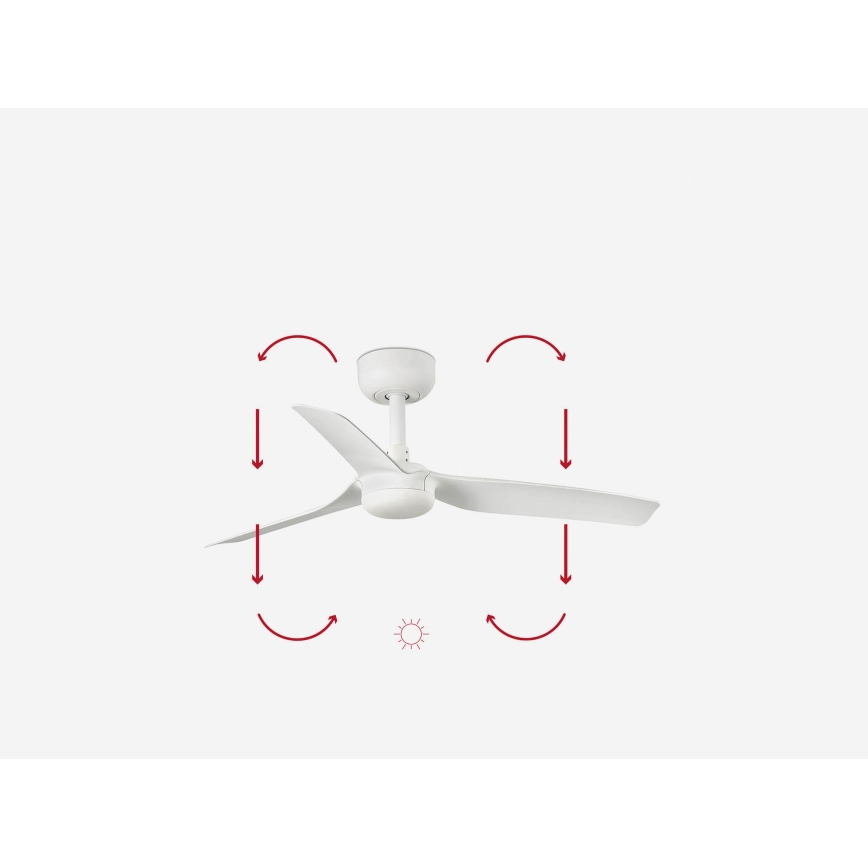 FARO 33820WP - Stropný ventilátor MINI PUNT S biela pr. 90 cm SMART + diaľkové ovládanie