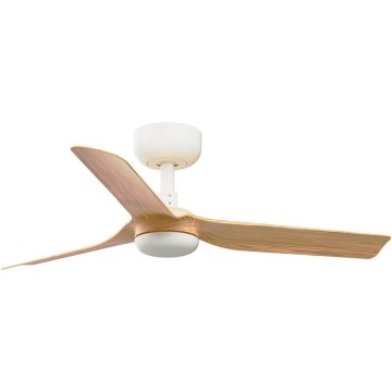 FARO 33821WT - Stropný ventilátor MINI PUNT S hnedá/biela pr. 90 cm Wi-Fi Tuya + diaľkové ovládanie
