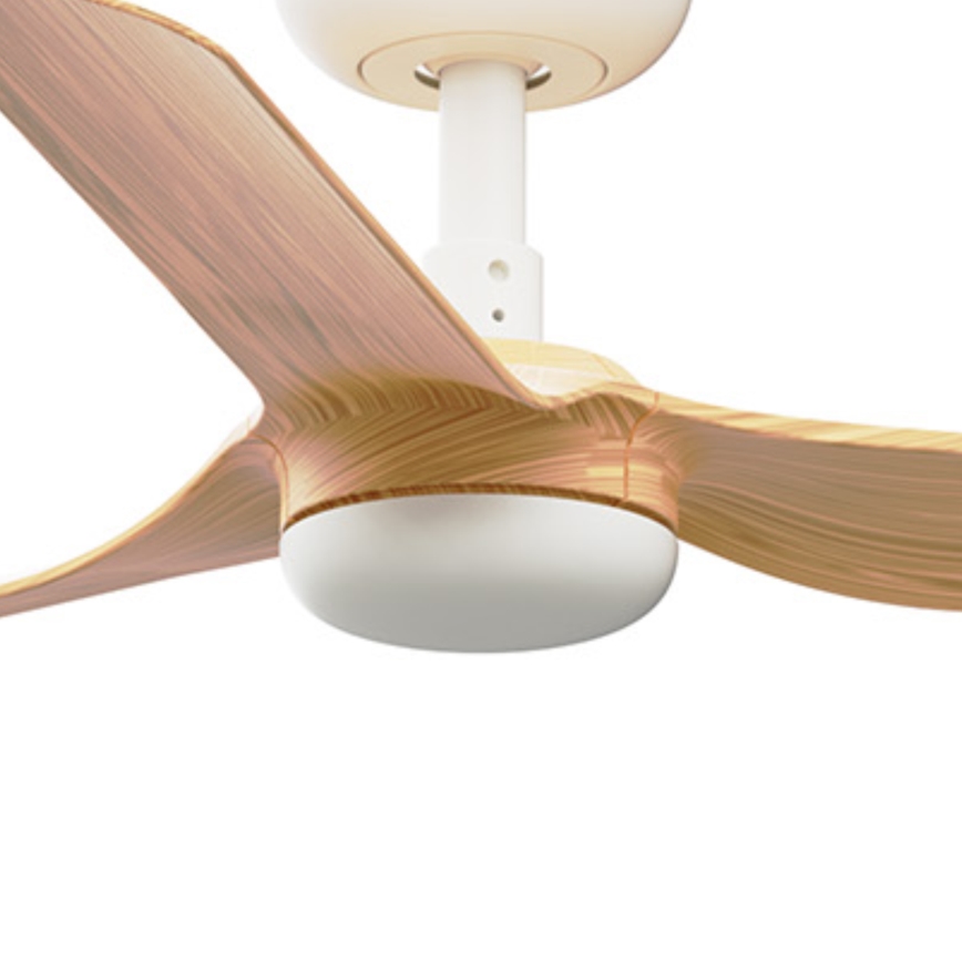 FARO 33821WT - Stropný ventilátor MINI PUNT S hnedá/biela pr. 90 cm Wi-Fi Tuya + diaľkové ovládanie