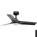 FARO 33825-1TW - LED Stmievateľný stropný ventilátor HEY S LED/10W/230V 2700/3000/4000K čierna pr. 90 cm + diaľkové ovládanie