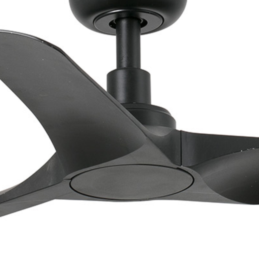 FARO 33825WT - Stropný ventilátor HEY S čierna pr. 90 cm Wi-Fi Tuya + diaľkové ovládanie