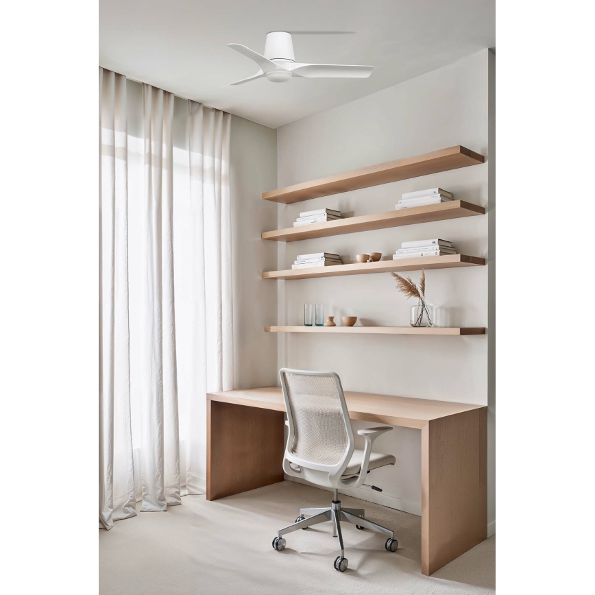 FARO 33826-1TW - LED Stmievateľný stropný ventilátor HEY TUB S LED/10W/230V 2700/4000/6000K biela pr. 90 cm + diaľkové ovládanie