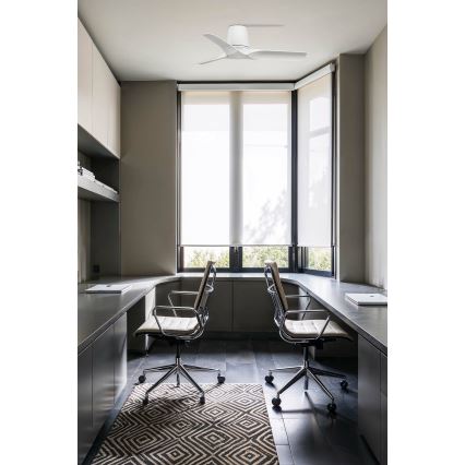 FARO 33826WT - Stropný ventilátor HEY TUB S biela pr. 90 cm Wi-Fi Tuya + diaľkové ovládanie