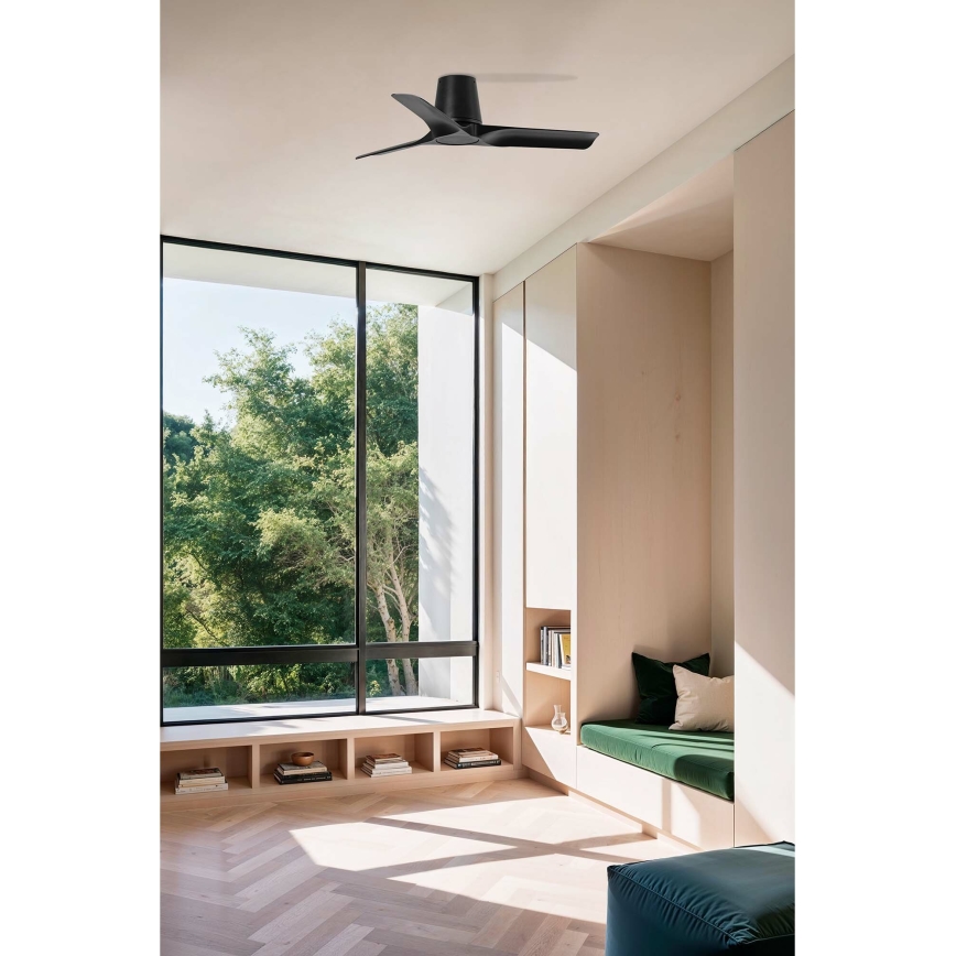 FARO 33827 - Stropný ventilátor HEY TUB S čierna pr. 90 cm + diaľkové ovládanie