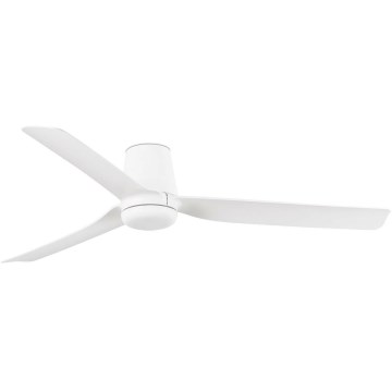 FARO 33828WT - Stropný ventilátor PUNT TUB M biela pr. 132 cm Wi-Fi Tuya + diaľkové ovládanie