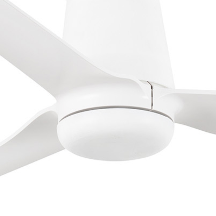 FARO 33828WT - Stropný ventilátor PUNT TUB M biela pr. 132 cm Wi-Fi Tuya + diaľkové ovládanie
