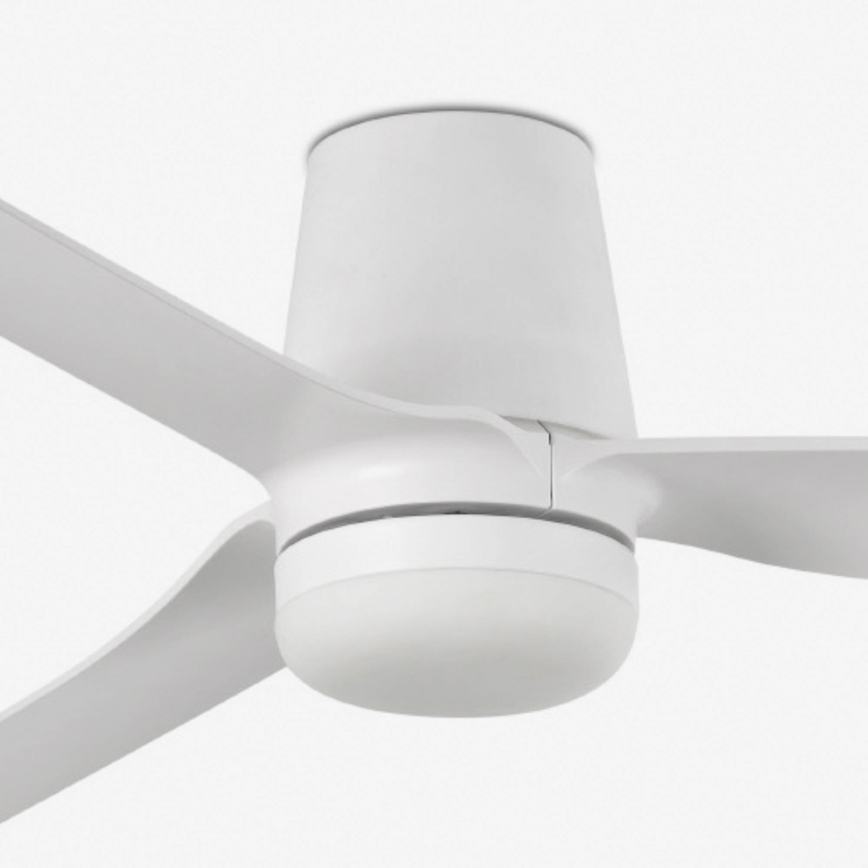 FARO 33828WT1S - LED stmievateľný stropný ventilátor PUNT TUB M LED/18W/230V 2700/3000/4000K priemer 132 cm biela Wi-Fi Tuya + diaľkové ovládanie