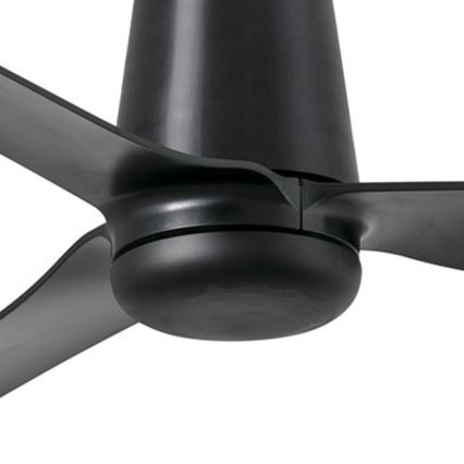 FARO 33830WT - Stropný ventilátor PUNT TUB M čierna pr. 132 cm Wi-Fi Tuya + diaľkové ovládanie