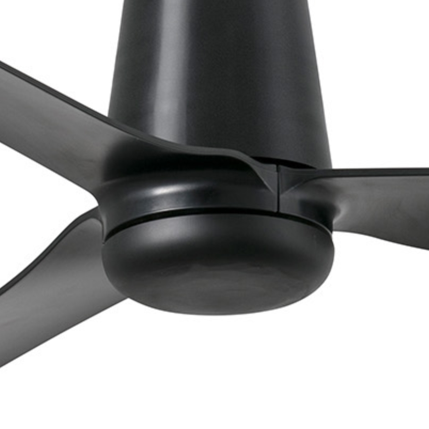 FARO 33830WT - Stropný ventilátor PUNT TUB M čierna pr. 132 cm Wi-Fi Tuya + diaľkové ovládanie