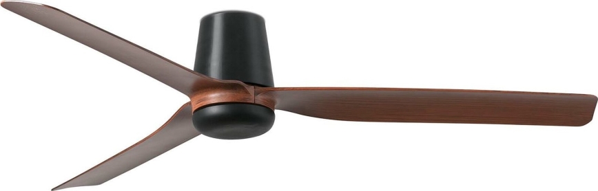 FARO 33831WT - Stropný ventilátor PUNT TUB M hnedá/čierna pr. 132 cm Wi-Fi Tuya + diaľkové ovládanie