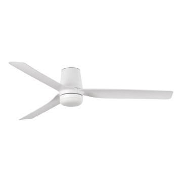 FARO 33832-1TW - LED stmievateľný stropný ventilátor MINI PUNT TUB s LED/10W/230V 2700/3000/4000K priemer 90 cm biela + diaľkové ovládanie