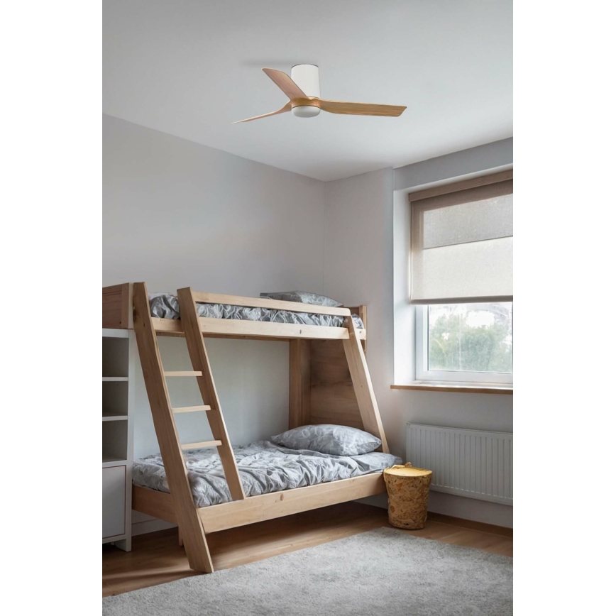 FARO 33833 - Stropný ventilátor MINI PUNT TUB S hnedá/biela pr. 90 cm + diaľkové ovládanie