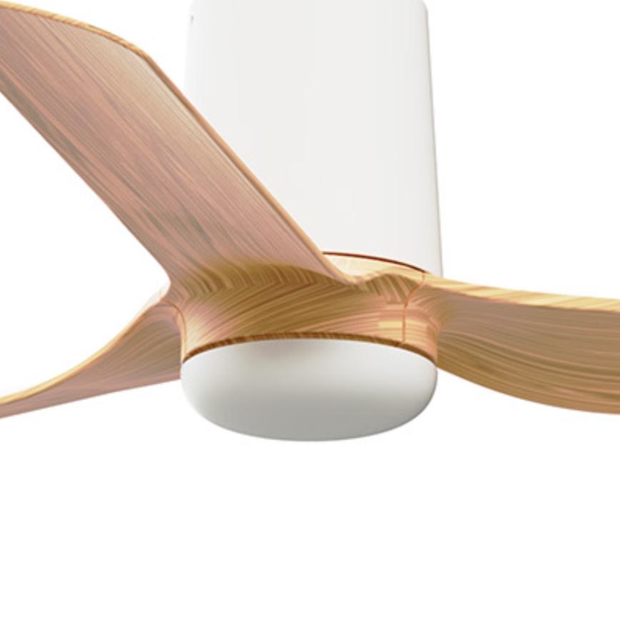 FARO 33833WT - Stropný ventilátor MINI PUNT TUB S hnedá/biela pr. 90 cm Wi-Fi Tuya + diaľkové ovládanie