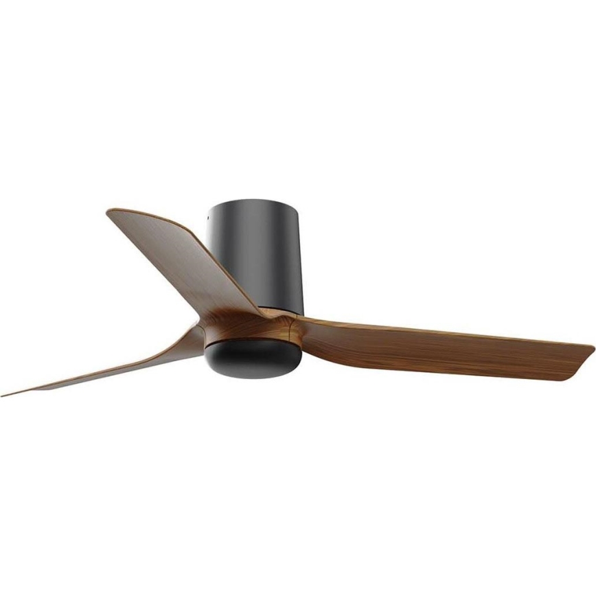 FARO 33835WT - Stropný ventilátor MINI PUNT TUB S hnedá/čierna pr. 90 cm Wi-Fi Tuya + diaľkové ovládanie