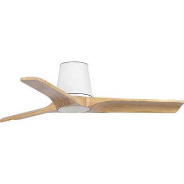 FARO 33836 - Stropný ventilátor HEYWOOD TUB S borovica/biela pr. 90 cm + diaľkové ovládanie