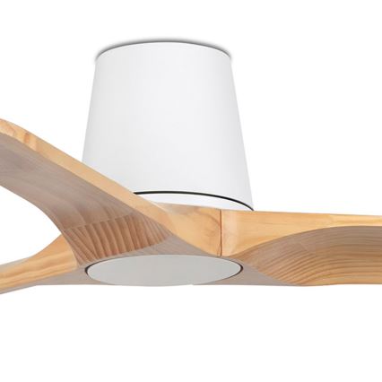 FARO 33836 - Stropný ventilátor HEYWOOD TUB S borovica/biela pr. 90 cm + diaľkové ovládanie