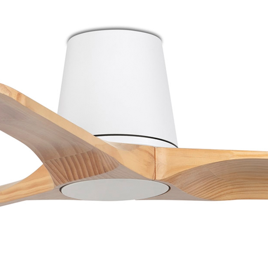 FARO 33836 - Stropný ventilátor HEYWOOD TUB S borovica/biela pr. 90 cm + diaľkové ovládanie