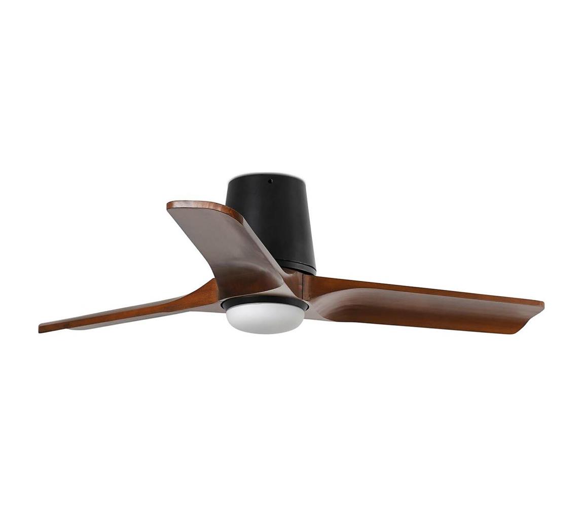 FARO Barcelona FARO 33837-1TW-LED Stmievateľný látor HEYWOOD TUB S 10W/230V borovica/čierna priemer 90 cm s diaľkovým ovládaním 338371S
