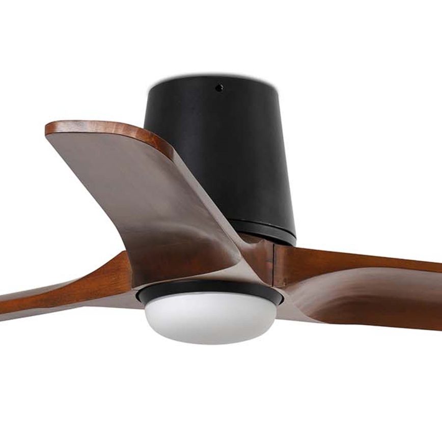 FARO 33837WT-1TW - LED stmievateľný stropný ventilátor HEYWOOD TUB S LED/10W/230V 2700/4000/6000K borovica/biela pr. 90 cm Wi-Fi Tuya + diaľkové ovládanie