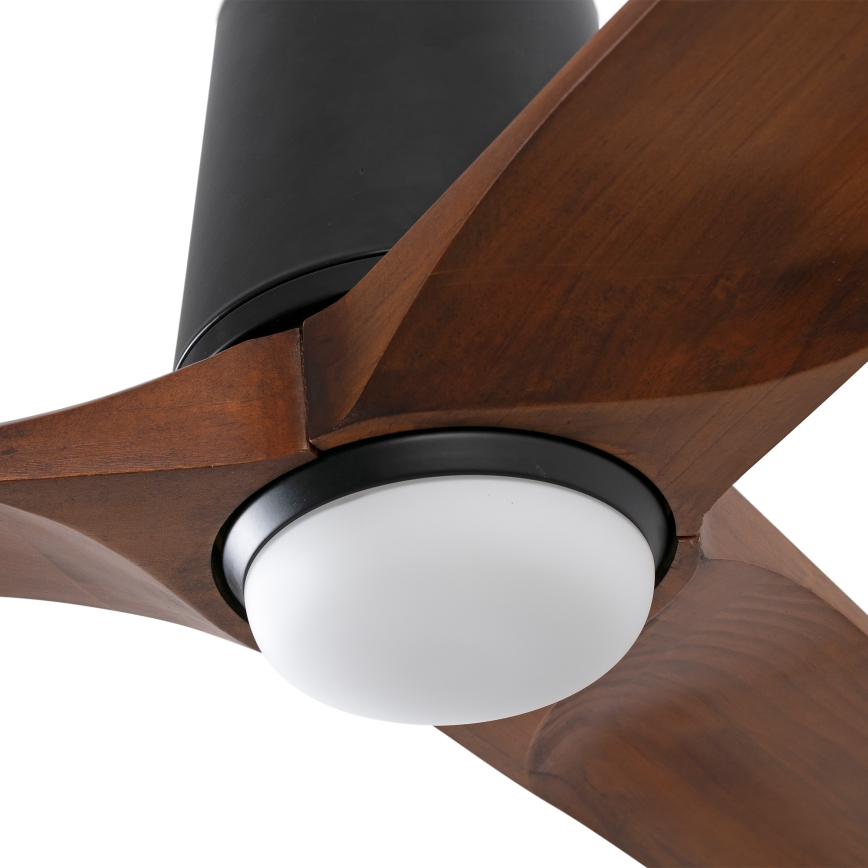 FARO 33839-1TW - LED Stmievateľný stropný ventilátor HEYWOOD TUB L LED/10W/230V 2700/4000/6000K borovica/čierna pr. 132 cm + diaľkové ovládanie