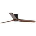 FARO 33839-1TW - LED Stmievateľný stropný ventilátor HEYWOOD TUB L LED/10W/230V 2700/4000/6000K borovica/čierna pr. 132 cm + diaľkové ovládanie