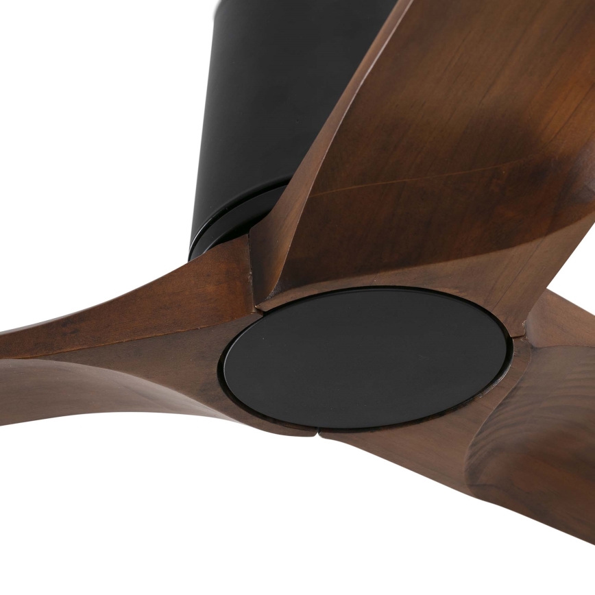 FARO 33839 - Stropný ventilátor HEYWOOD TUB L borovica/čierna pr. 132 cm + diaľkové ovládanie