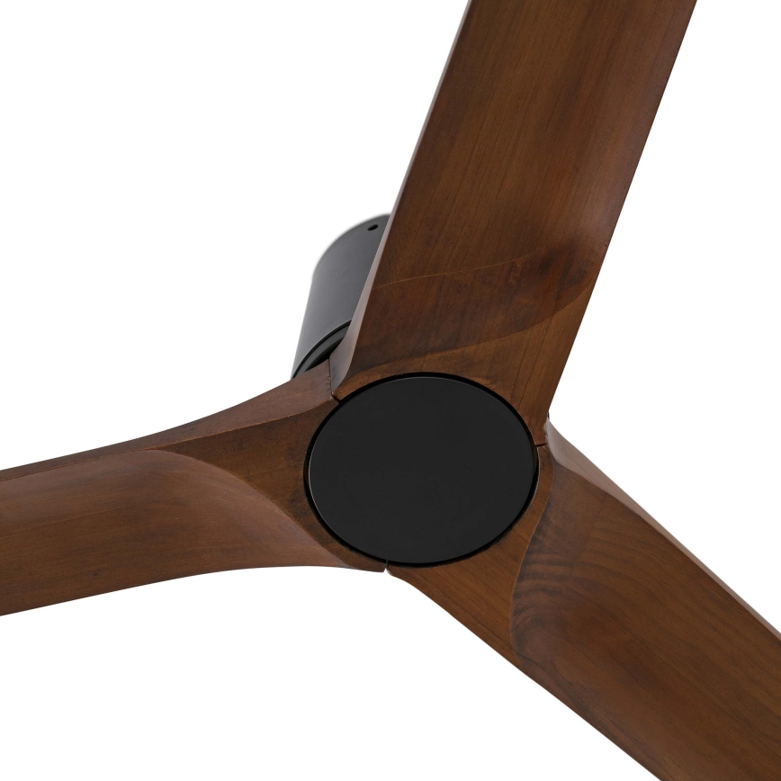 FARO 33839 - Stropný ventilátor HEYWOOD TUB L borovica/čierna pr. 132 cm + diaľkové ovládanie