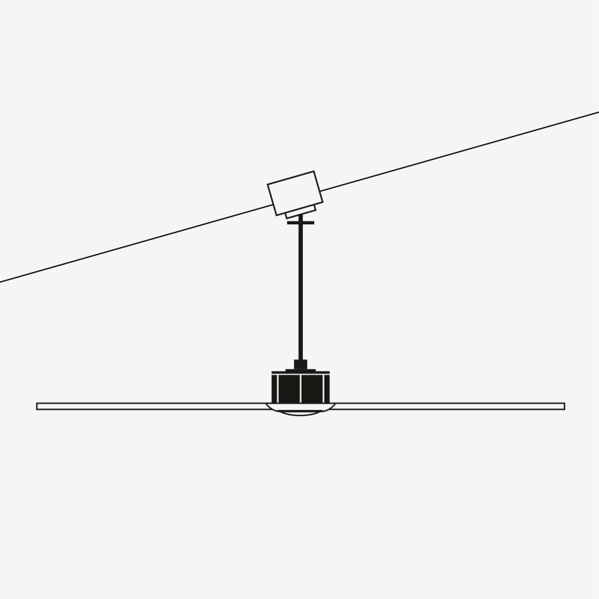 FARO 34100 - Stropný ventilátor MILOS čierna + diaľkové ovládanie