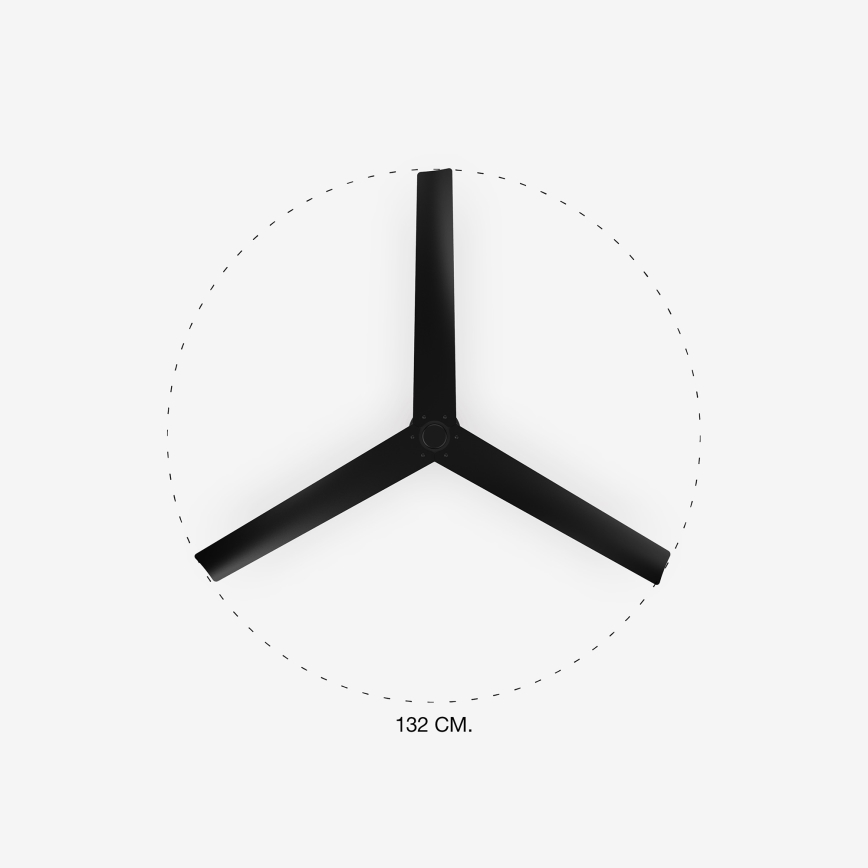 FARO 34100 - Stropný ventilátor MILOS čierna + diaľkové ovládanie