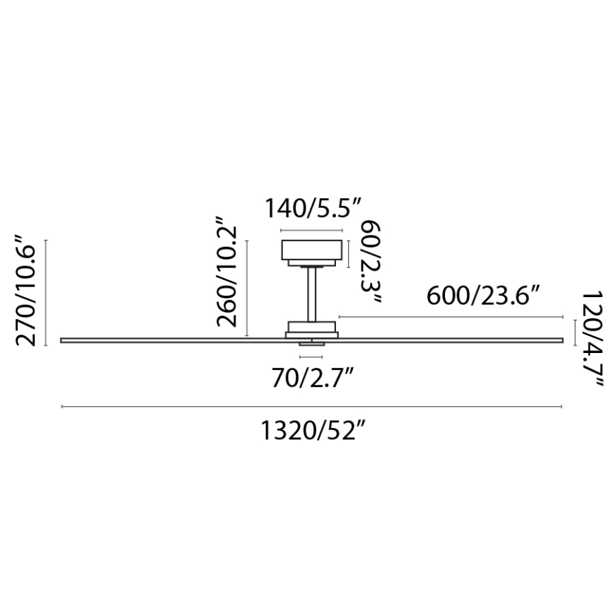 FARO 34100 - Stropný ventilátor MILOS čierna + diaľkové ovládanie