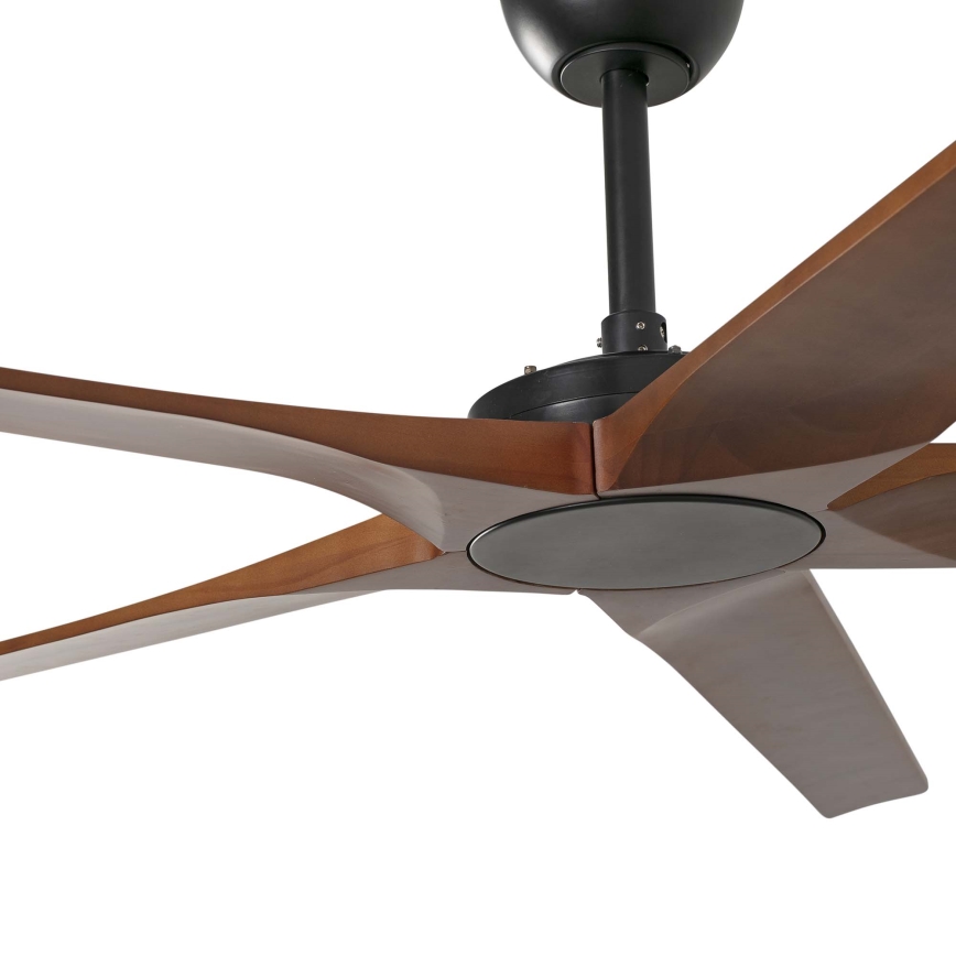 FARO 34190WT - Stropný ventilátor BIGWOOD XL borovica/čierna pr. 200 cm Wi-Fi Tuya + diaľkové ovládanie