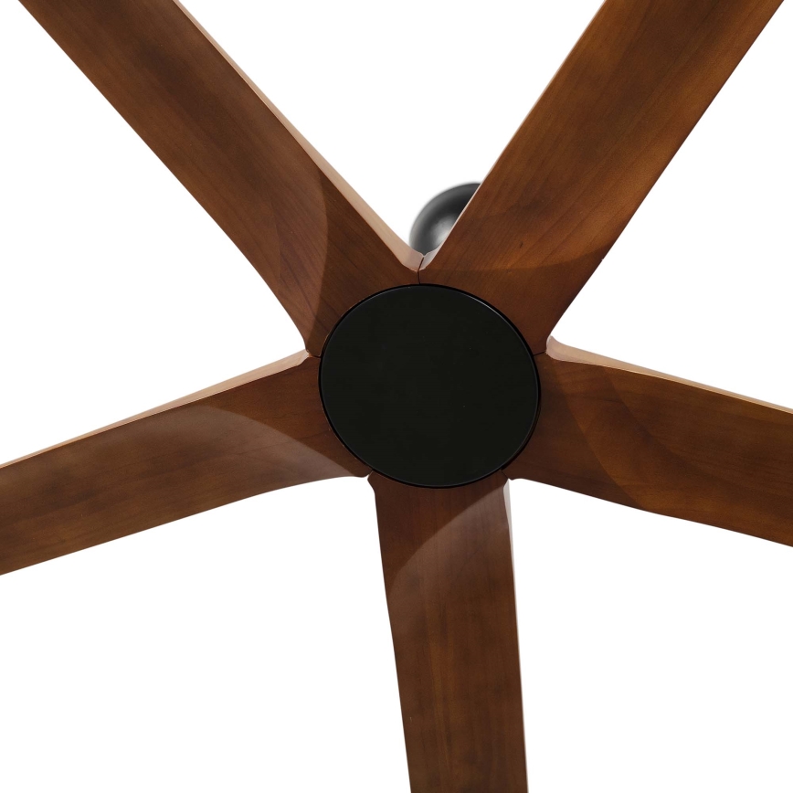 FARO 34190WT - Stropný ventilátor BIGWOOD XL borovica/čierna pr. 200 cm Wi-Fi Tuya + diaľkové ovládanie