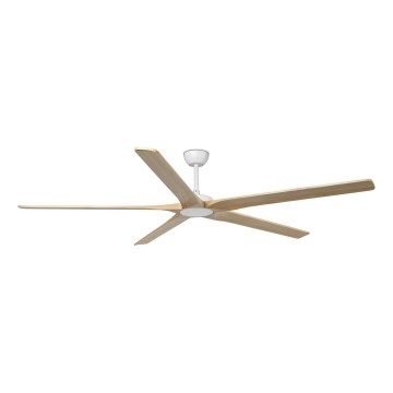 FARO 34191WT - Stropný ventilátor BIGWOOD XL borovica/biela pr. 200 cm Wi-Fi Tuya + diaľkové ovládanie