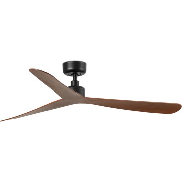 FARO 34197WT - Stropný ventilátor ROCKER M priemer 132 cm hnedá/čierna Wi-Fi Tuya + diaľkové ovládanie