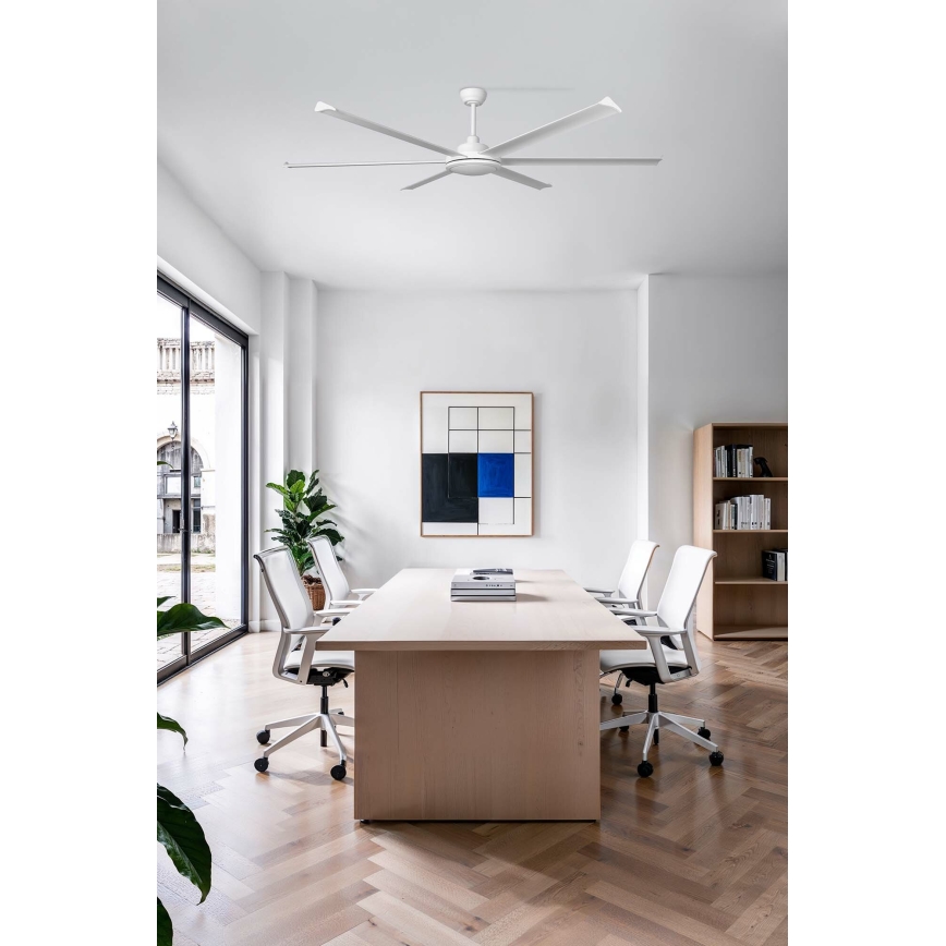FARO 34202 - Stropný ventilátor ROTTERDAM XL biela pr. 200 cm + diaľkové ovládanie