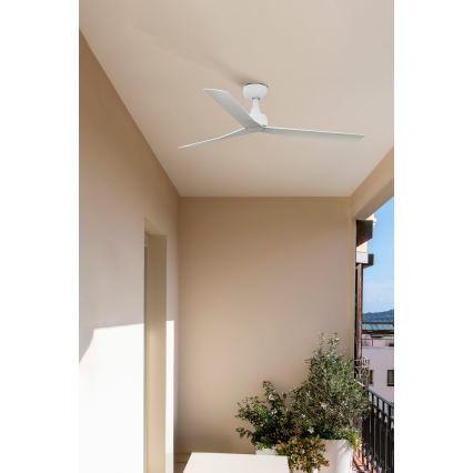 FARO 34274 - Stropný ventilátor MARINE M biela pr. 125 cm IP44 + diaľkové ovládanie