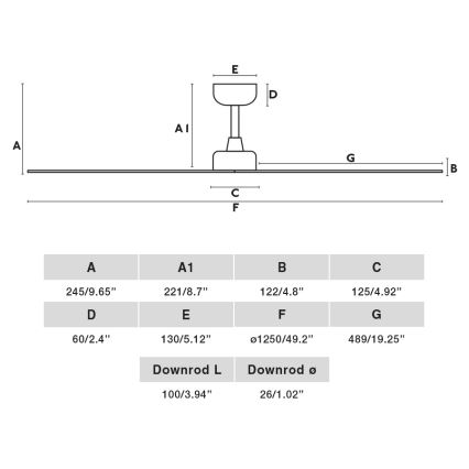 FARO 34274 - Stropný ventilátor MARINE M biela pr. 125 cm IP44 + diaľkové ovládanie
