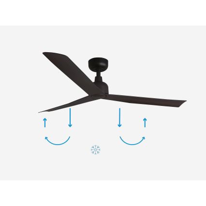 FARO 34275 - Stropný ventilátor MARINE M hnedá pr. 125 cm IP44 + diaľkové ovládanie
