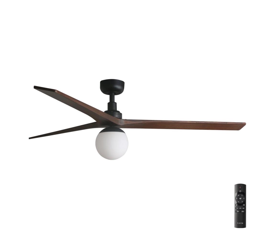 FARO Barcelona FARO 34276-11L - Stropný látor KLIM L 1xE27/15W/230V drevo/čierna + DO