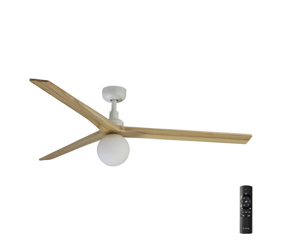 FARO Barcelona FARO 34279-11L - Stropný látor KLIM L 1xE27/15W/230V drevo/biela + DO