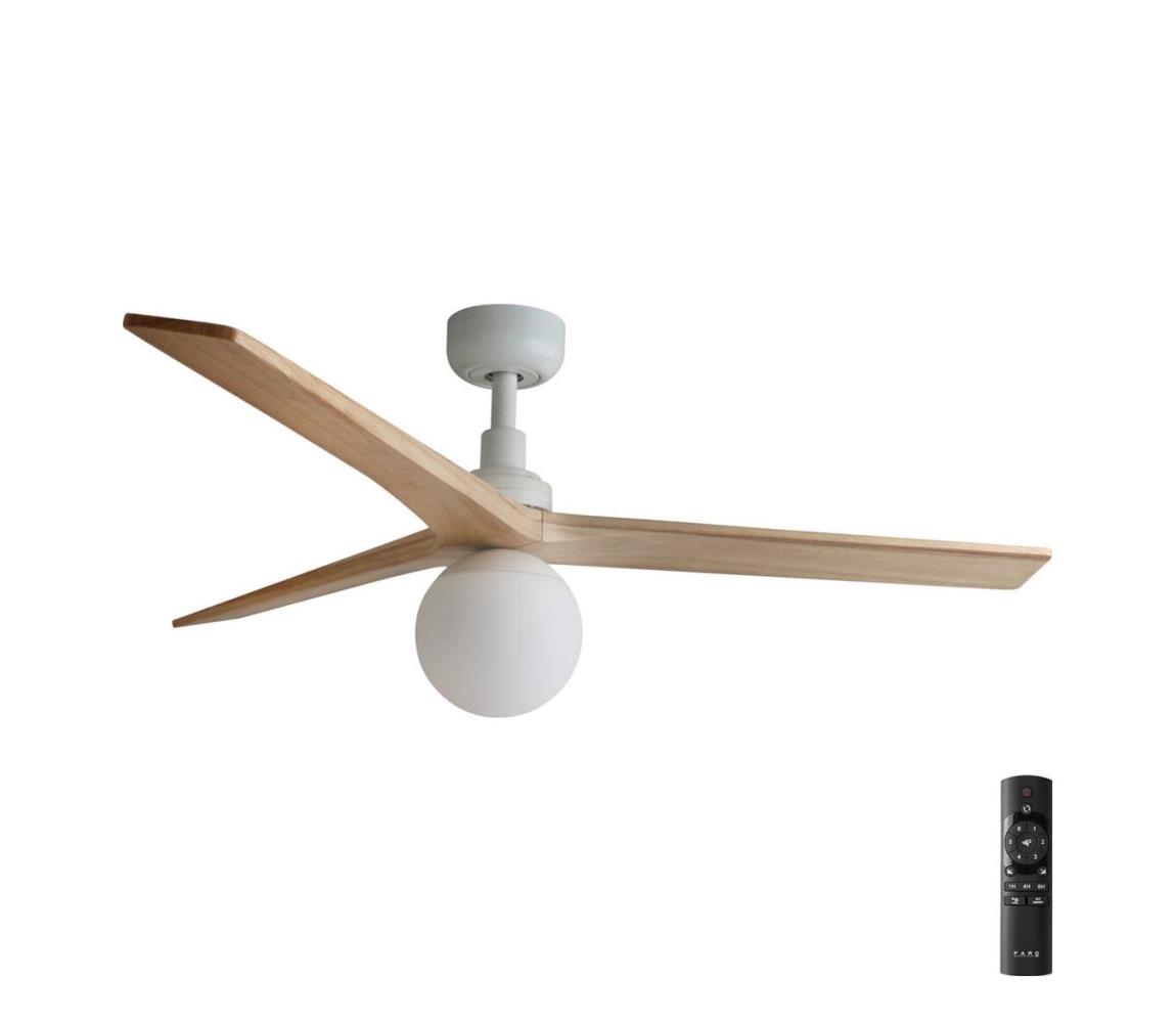 FARO Barcelona FARO 34280-11L - Stropný látor KLIM M 1xE27/15W/230V drevo/biela + DO