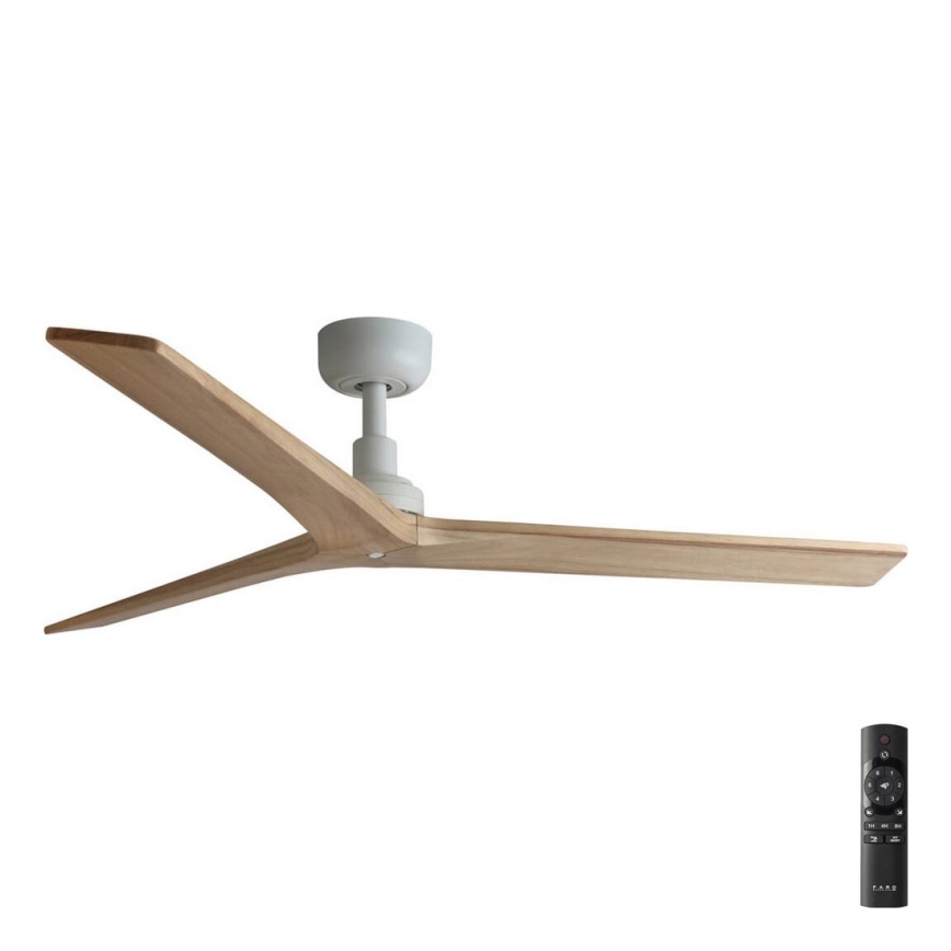 FARO 34280 - Stropný ventilátor KLIM M hnedá/biela pr. 125 cm + diaľkové ovládanie
