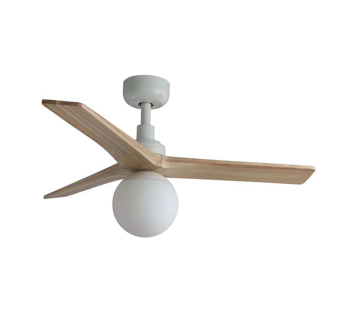 FARO Barcelona FARO 34281-11L - Stropný látor KLIM S 1xE27/15W/230V drevo/biela + DO