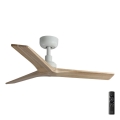 FARO 34281 - Stropný ventilátor KLIM S borovica/biela pr. 92,5 cm + diaľkové ovládanie