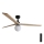 FARO 34282-11L - Stropný ventilátor KLIM L 1xE27/15W/230V borovica/čierna pr. 150 cm + diaľkové ovládanie