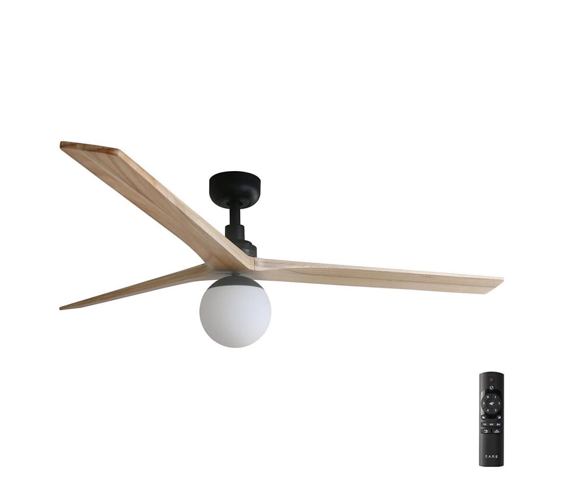 FARO Barcelona FARO 34282-11L - Stropný látor KLIM L 1xE27/15W/230V drevo/čierna + DO